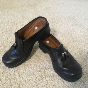 Ariat Mules Black Leather Clogs Heeled US 7.5